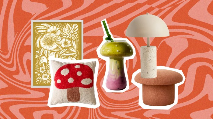 Vintage mushroom kitchen decor