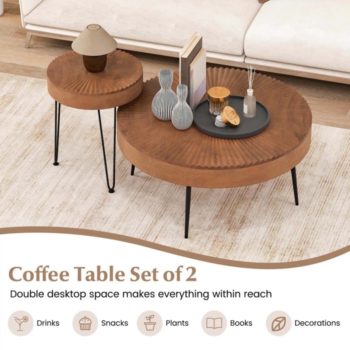 Round coffee table decor ideas