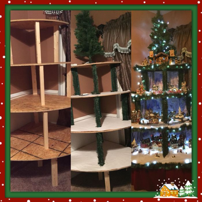 Diy christmas village display platforms