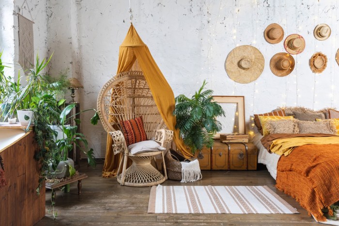 Boho chic style home decor