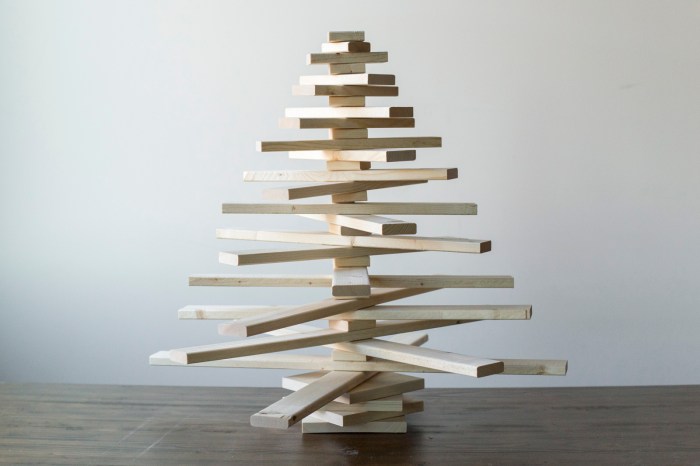 Wooden diy christmas tree