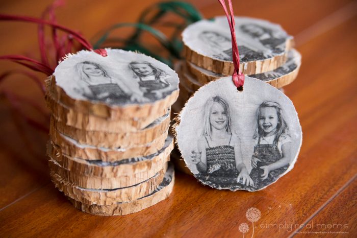 Christmas photo ornaments diy