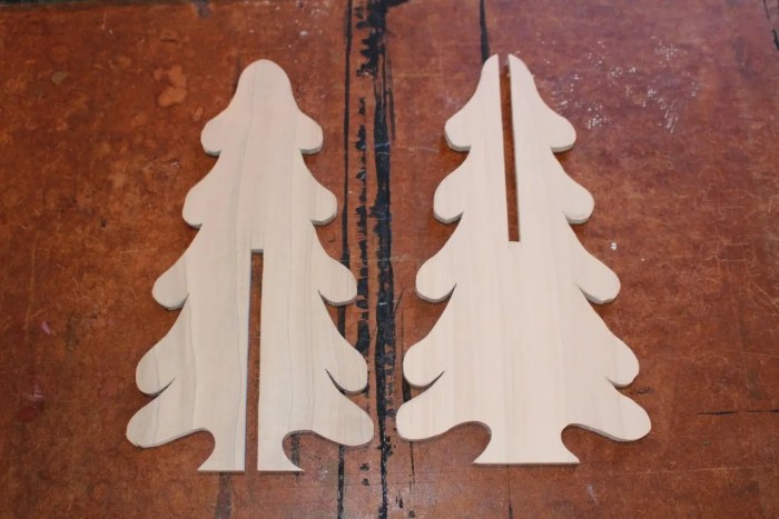 Wooden diy christmas tree