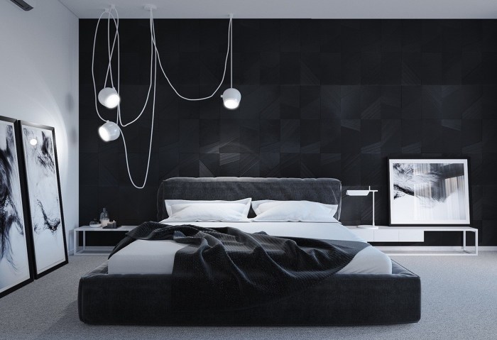 Black and white bedroom decor ideas