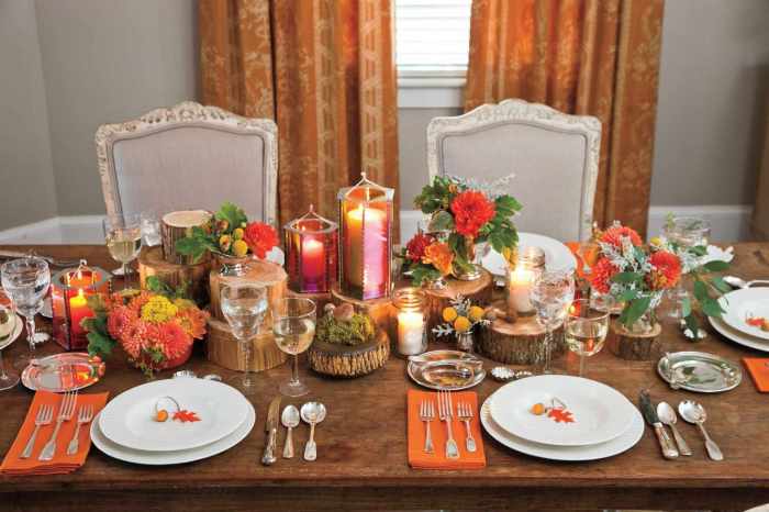 Fall kitchen table decor