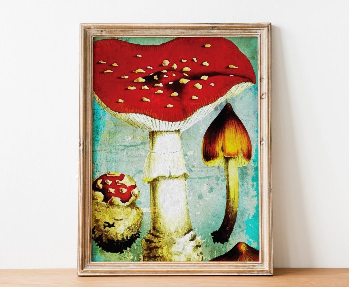 Vintage mushroom kitchen decor