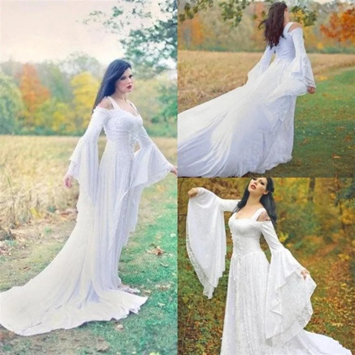 Fairy medieval wedding dress