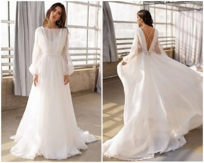 Casual simple wedding dresses plus size