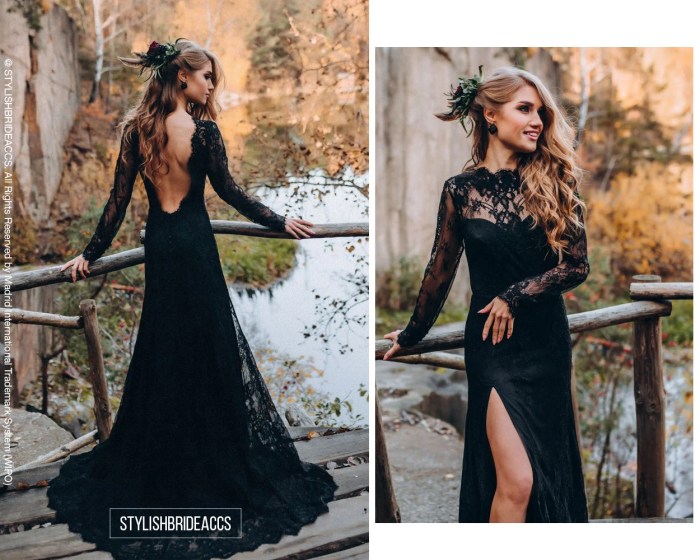 Fancy black dresses for wedding