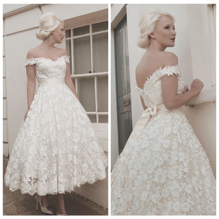 50's style short wedding dresses